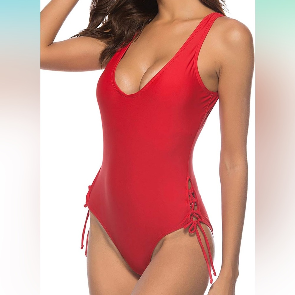 🏊‍♀️Dalykate One Piece Side Strappy Cross Women's Swimsuit Plunge Bathing Suit